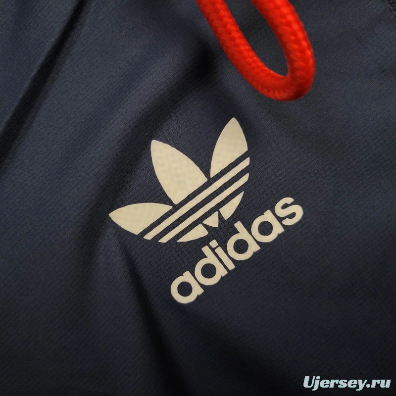 25/26 Arsenal Jacket Navy/Red Windbreaker