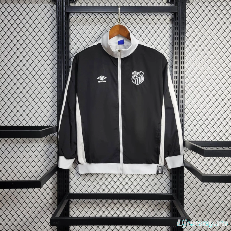 25/26 Santos Jacket Black Windbreaker
