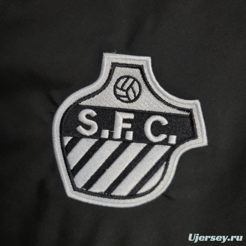 25/26 Santos Jacket Black Windbreaker