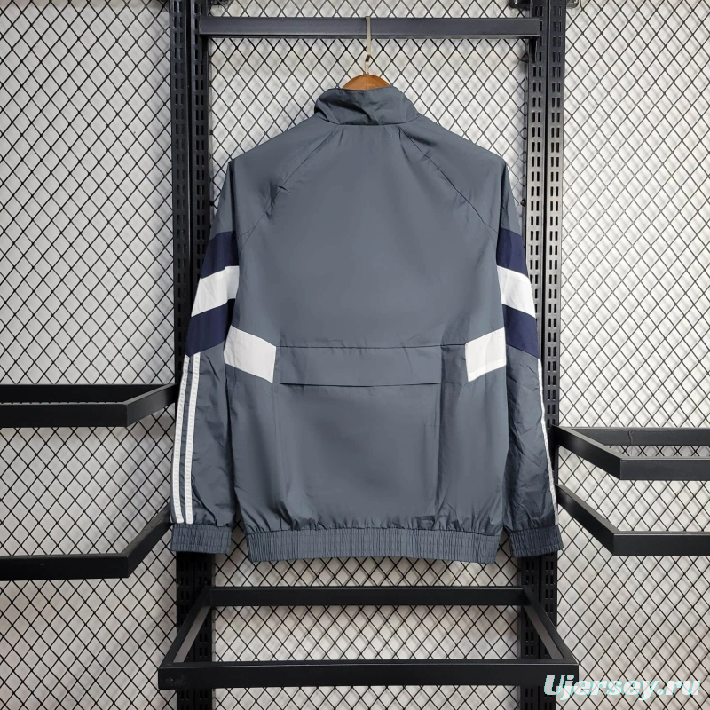25/26 Real Madrid Jacket Grey Windbreaker