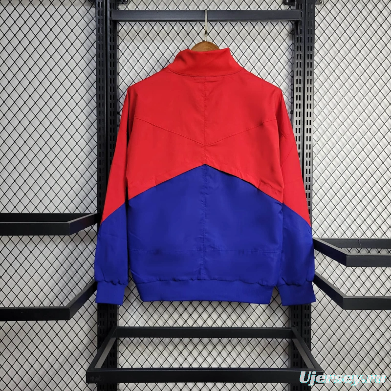 25/26 Barcelona Jacket Blue Windbreaker