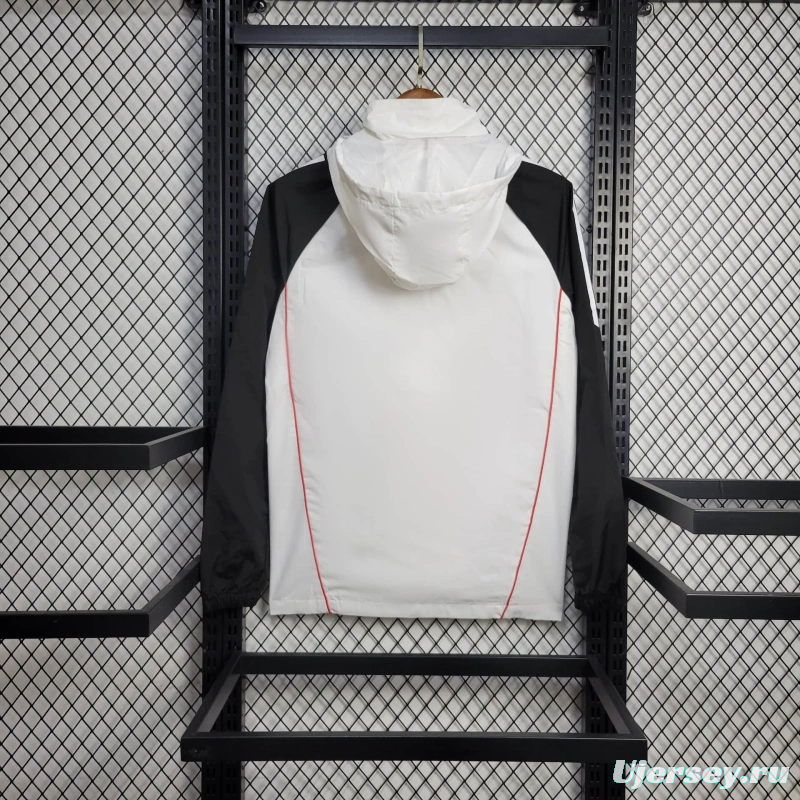 25/26 Manchester United Jacket White Windbreaker