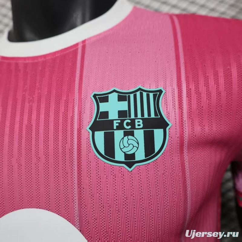 Player Version 25/26 FC Barcelona Pink with Gradient Fade Jersey