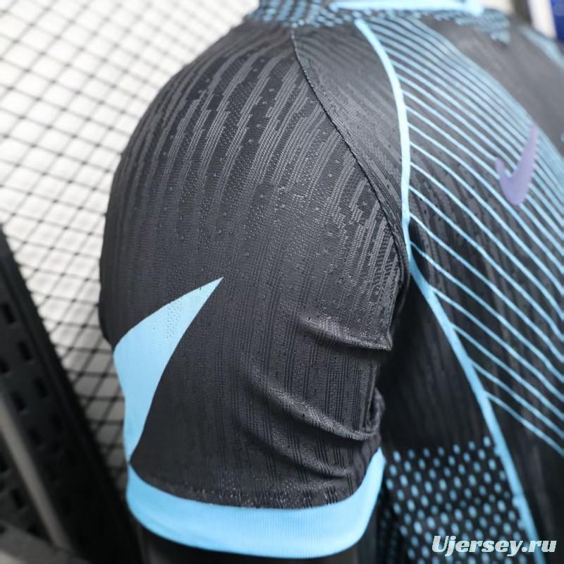 Player Version 25/26 FC Barcelona Black with Geometric Line Pattern Jersey