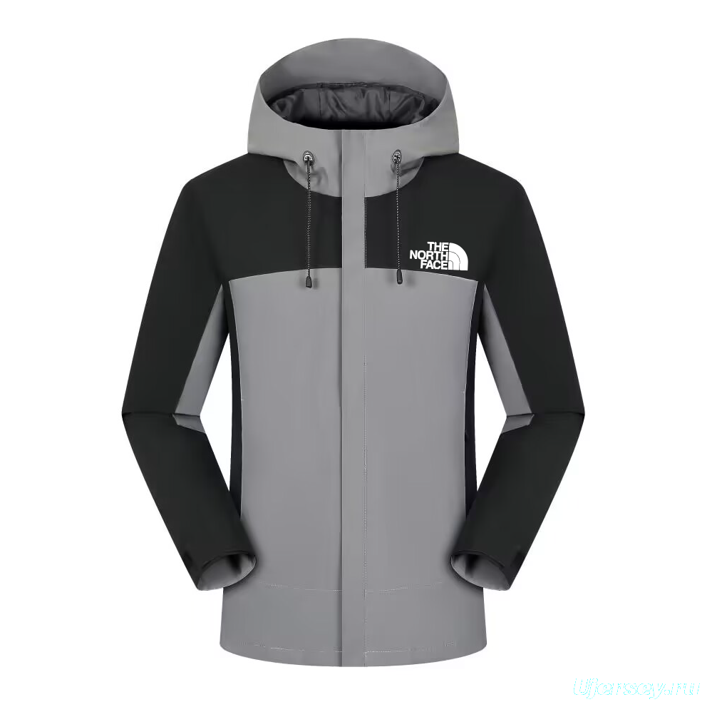 2025 The North Face Alpine Terrain Jacket - Sage Green/Cream Colorblock with Adjustable Hood