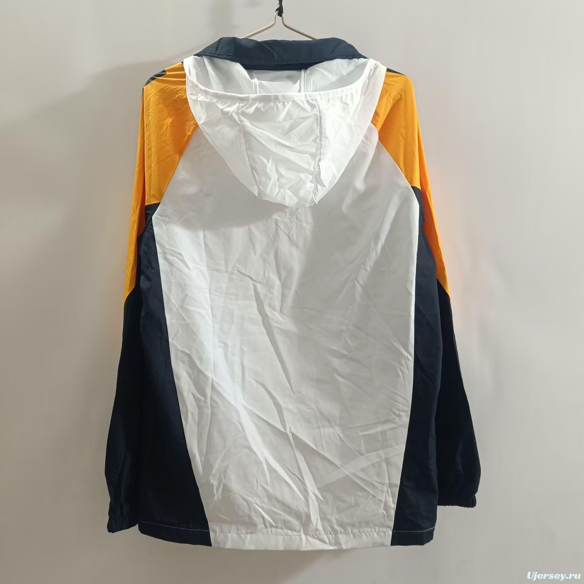 25/26 Real Madrid White Hooded Mid-length Jacket