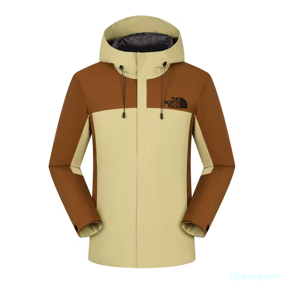 2025 The North Face Alpine Terrain Jacket - Sage Green/Cream Colorblock with Adjustable Hood