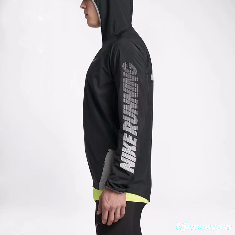 2025 Nike White/Black Full Zipper Hoodie Windbreaker