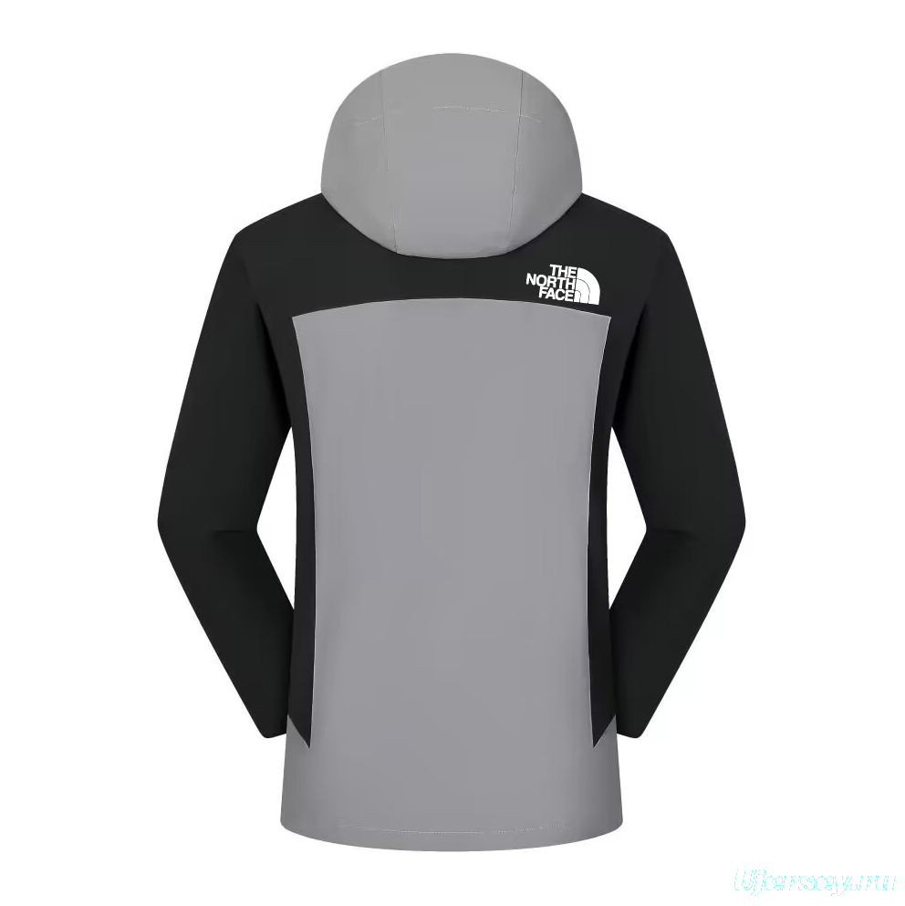 2025 The North Face Alpine Terrain Jacket - Sage Green/Cream Colorblock with Adjustable Hood