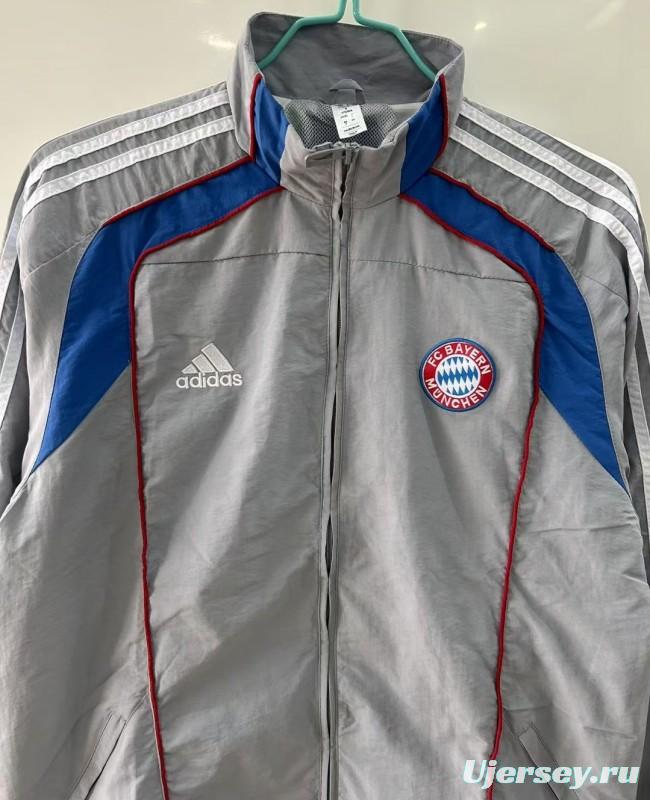 25/26 Bayern Munich Grey Windbreaker Windbreaker