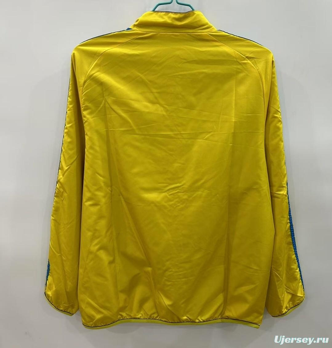 25/26 Real Madrid Yellow/Navy Reversible Windbreaker