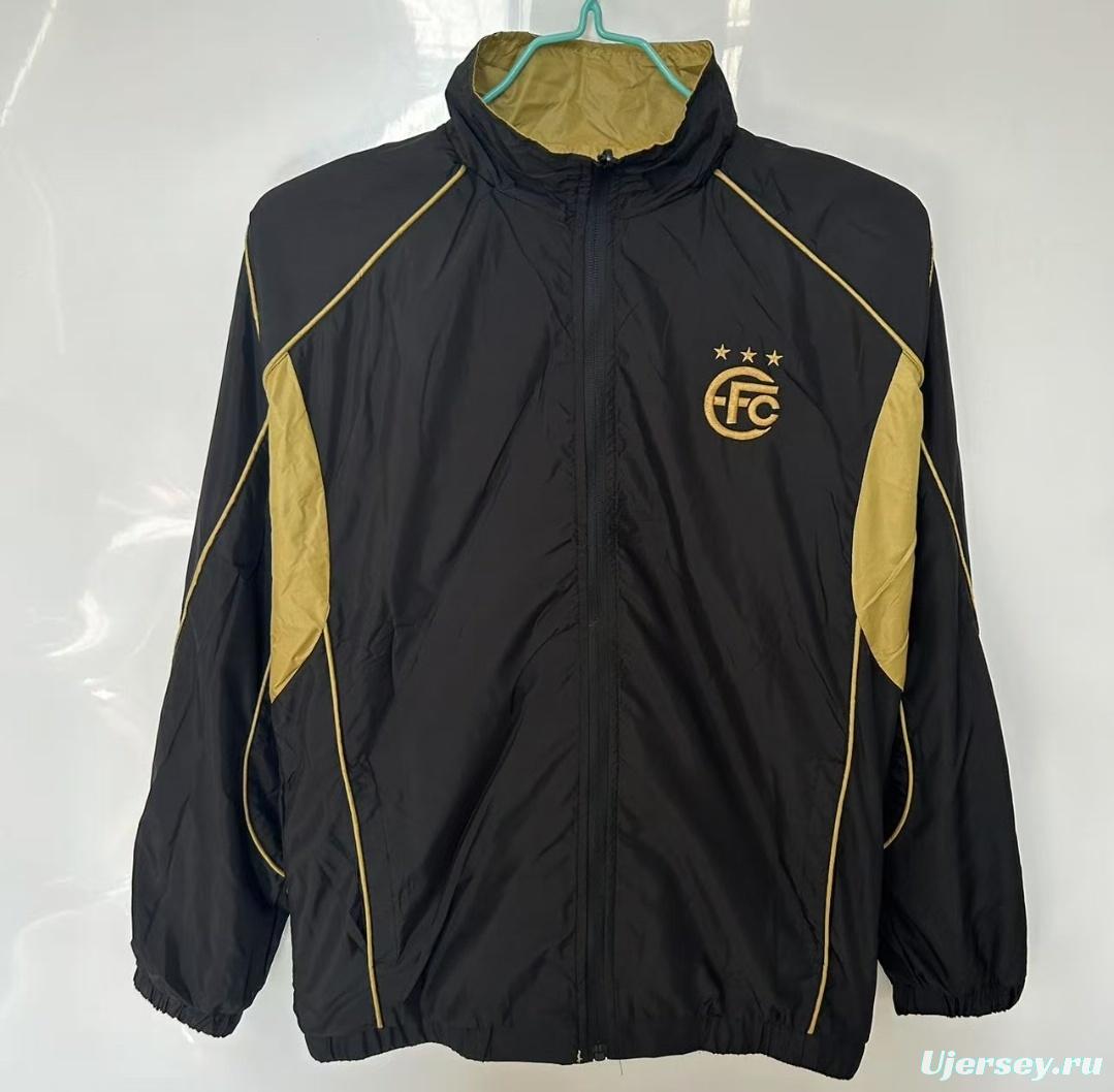 25/26 Equipo FC Reversible Golden/Black Reversible  Windbreaker