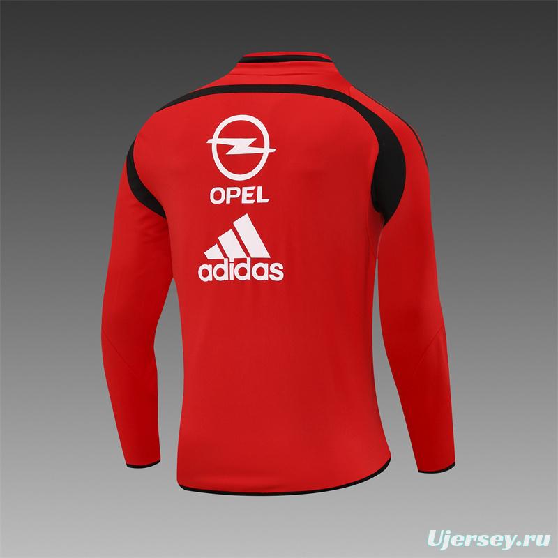 Retro 04/05 AC Milan Red Half Zipper Jacket