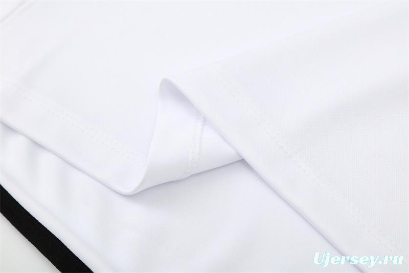 Retro 04/05 Real Madrid White Half Zipper Jacket