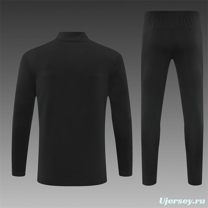 25/26 Manchester City Black Half Zipper Jacket+Long Pants