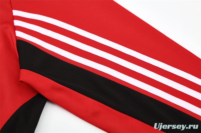 Retro 03/04 AC Milan Red Half Zipper Jacket