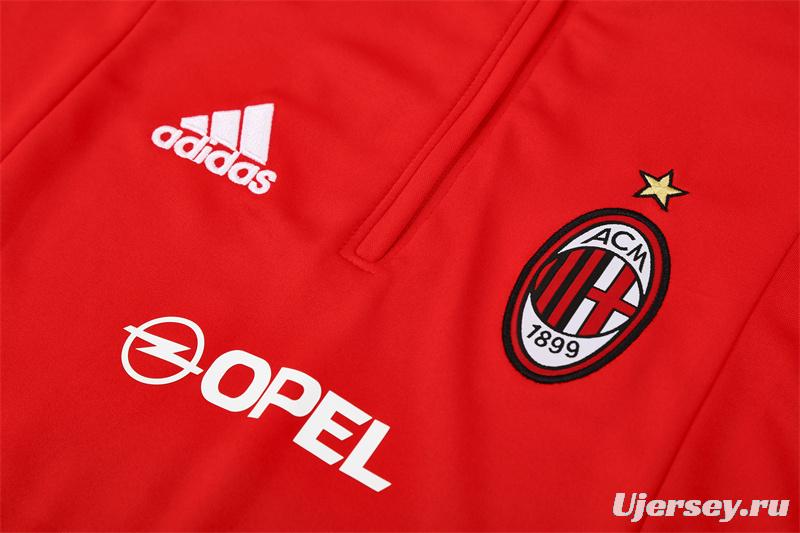 Retro 04/05 AC Milan Red Half Zipper Jacket