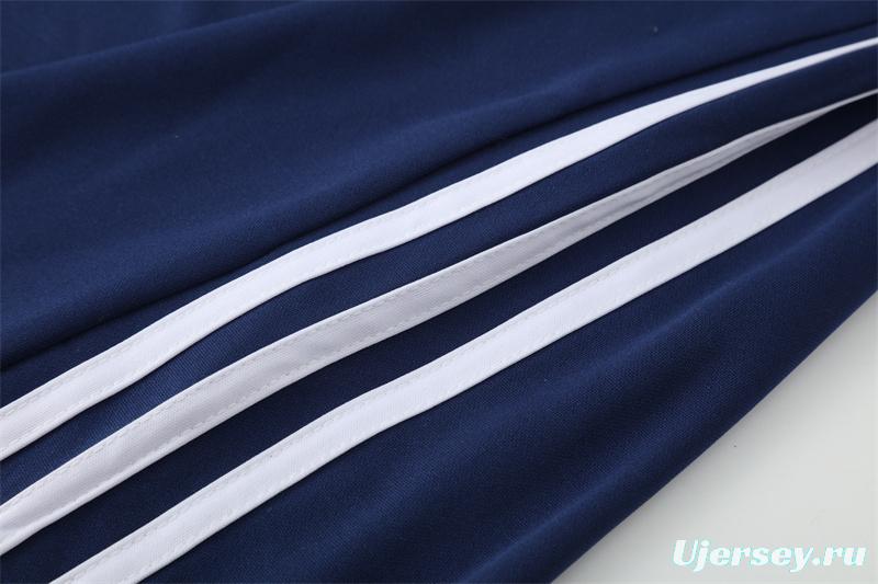 Retro 16/17 Real Madrid Royal Blue Half Zipper Jacket