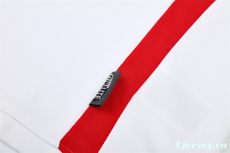 Retro 03/04 AC Milan White Half Zipper Jacket+Long Pants