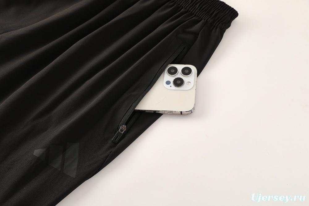 25/26 Adidas Black Hoodie Full Zipper Jacket + Long Pants