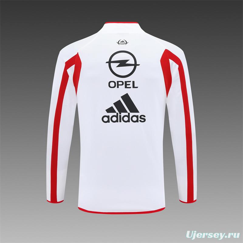 Retro 05/06 AC Milan White Half Zipper Jacket