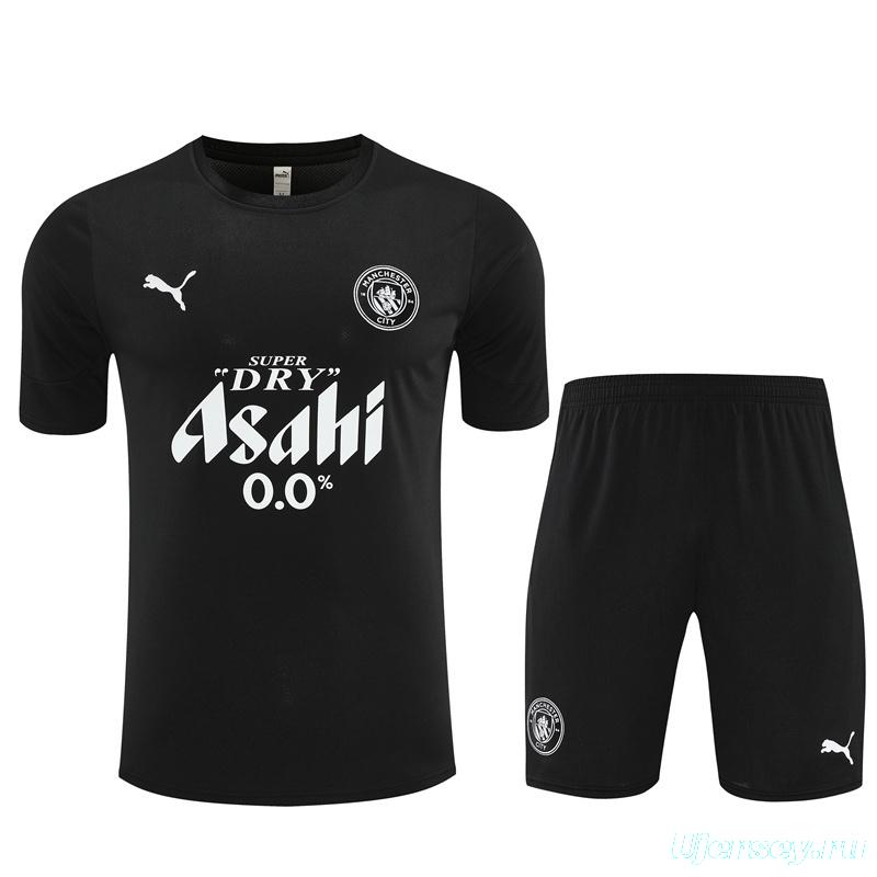 25/26 Manchester City Black with XS Short Sleeve+Soccer Shorts