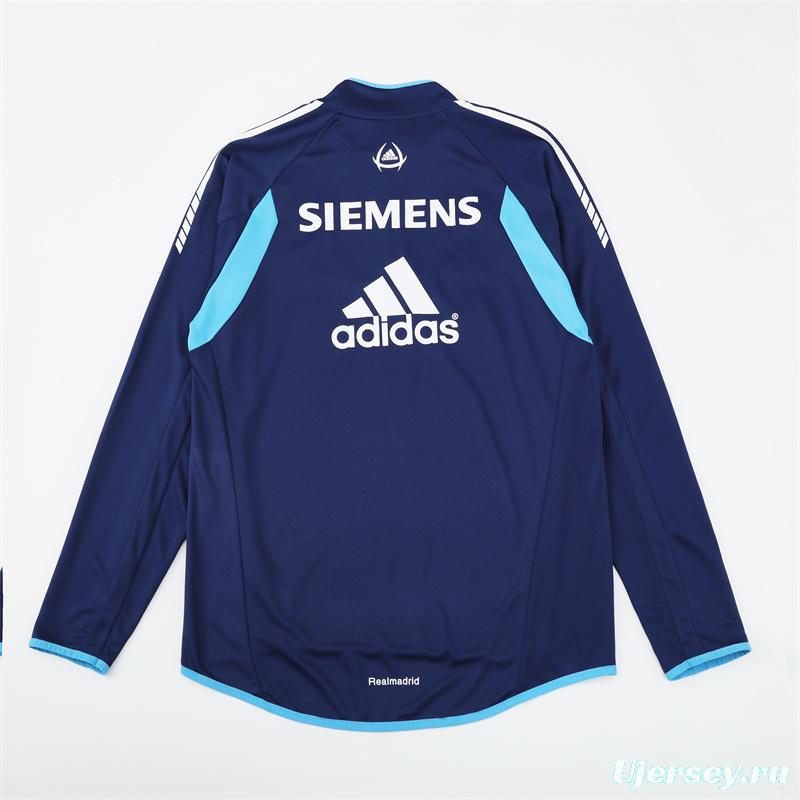 Retro 05/06 Real Madrid Royal Blue Half Zipper Jacket