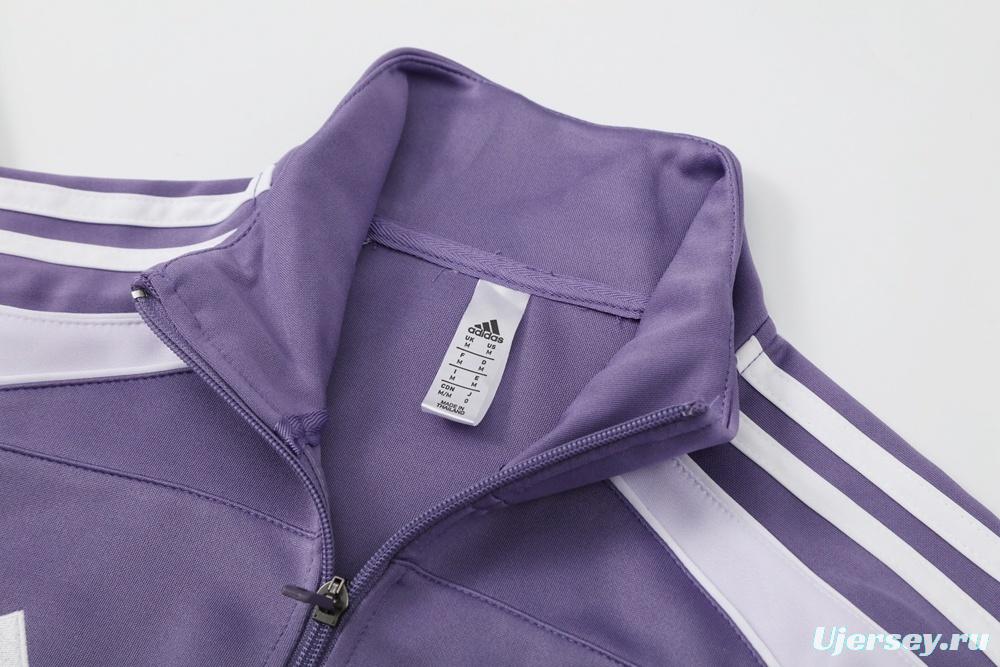 2025 Adidas Purple Full Zipper Jacket + Long Pants