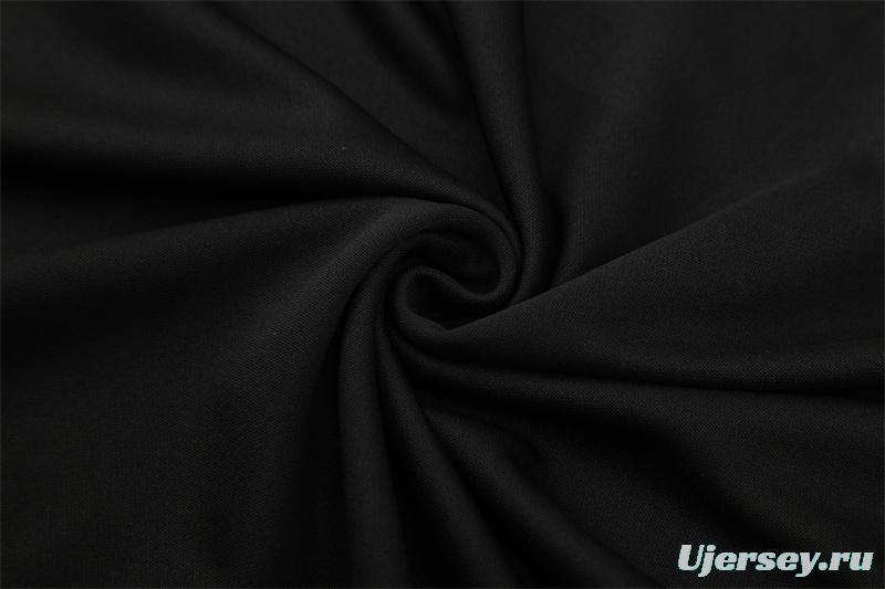 Retro 03/04 AC Milan Black Half Zipper Jacket+Long Pants