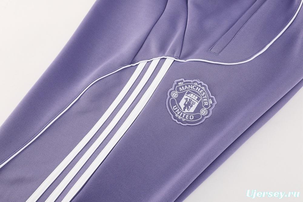 2025 Adidas Purple Full Zipper Jacket + Long Pants