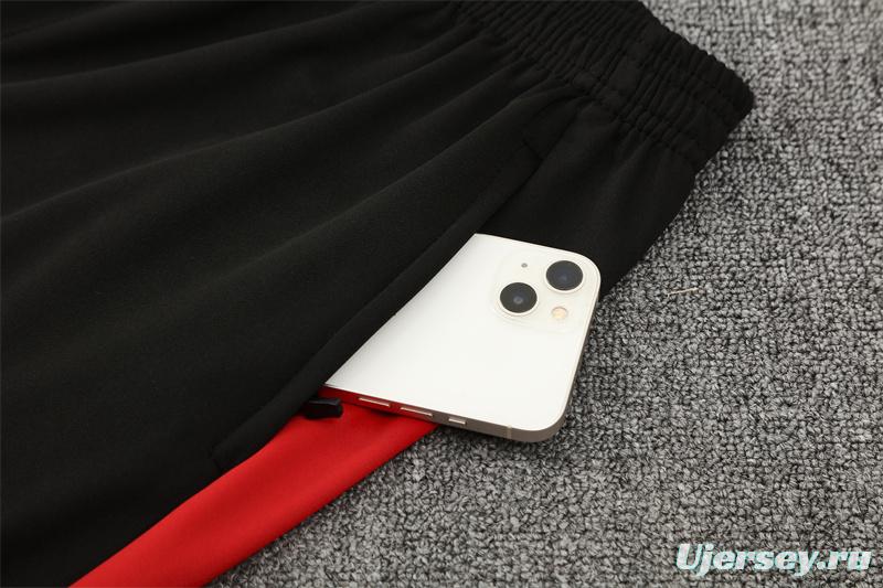 25/26 Portugal Red Half Zipper Jacket+Long Pants