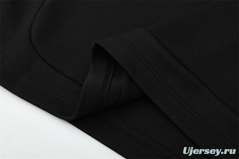 Retro 11/12 Real Madrid Black Half Zipper Jacket+Long Pants