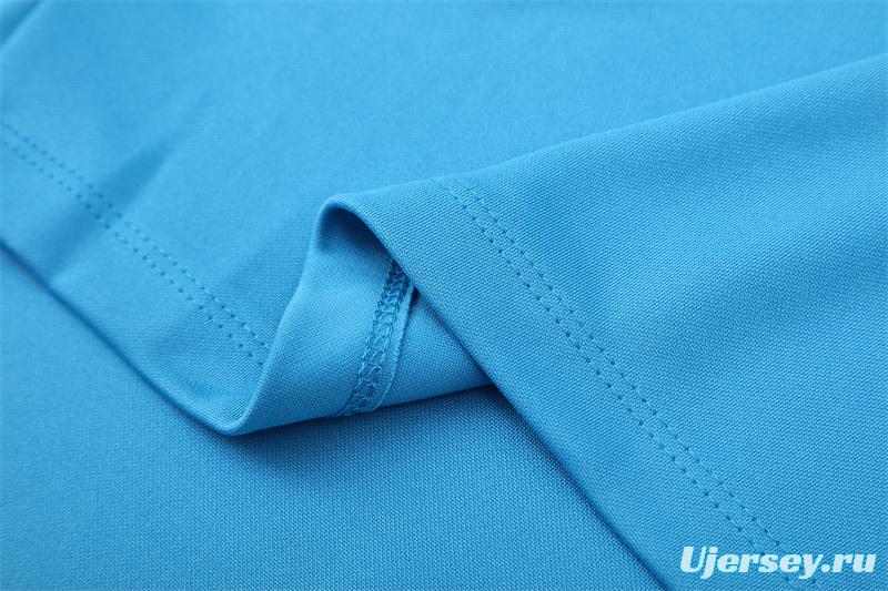 Retro 05/06 Real Madrid Light Blue Half Zipper Jacket