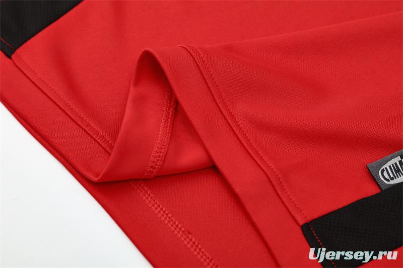 Retro 03/04 AC Milan Red Half Zipper Jacket