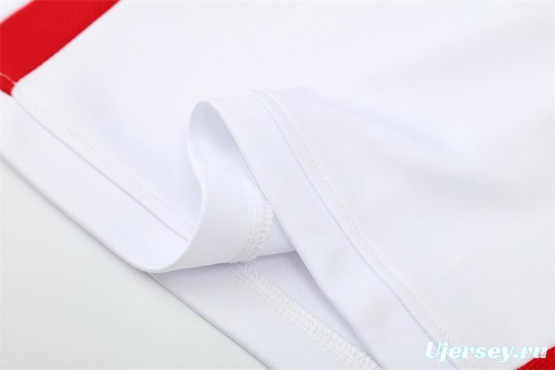 Retro 03/04 AC Milan White Half Zipper Jacket+Long Pants