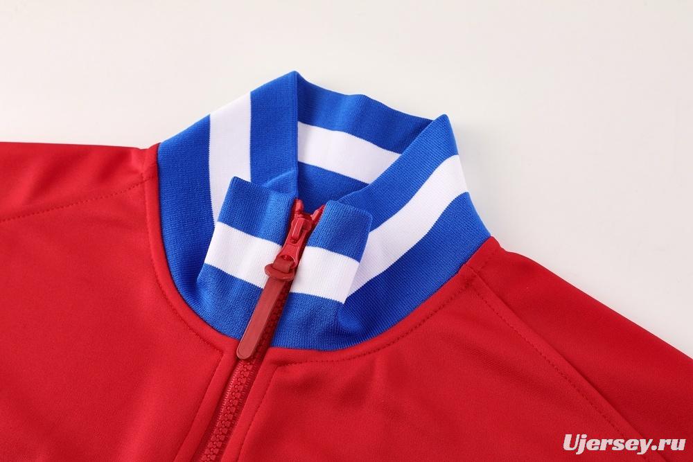 25/26 Atletico Madrid Red Full Zipper Jacket + Long Pants