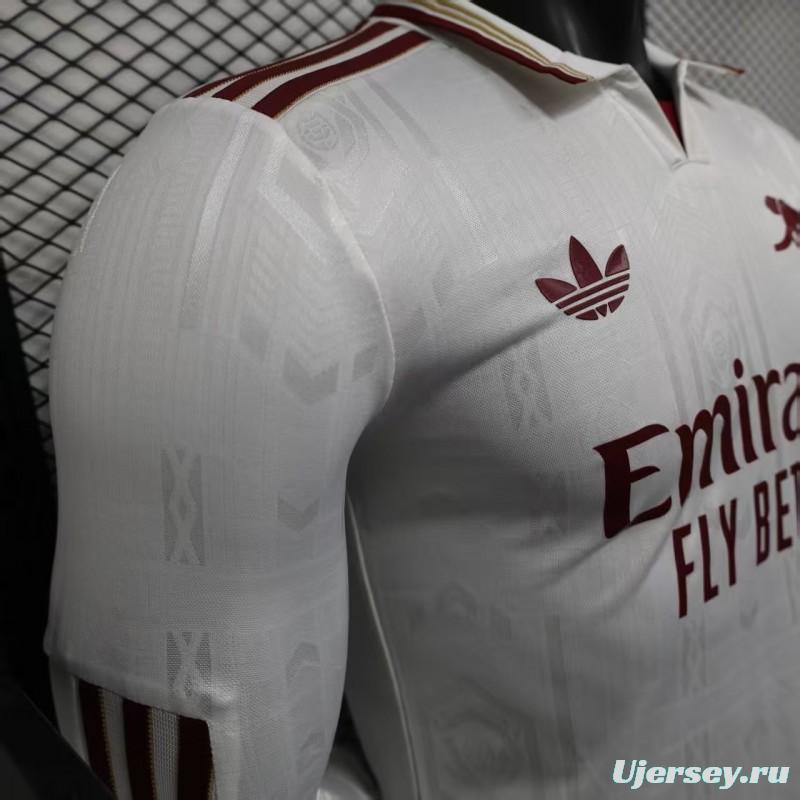 Player Version 25/26 Arsenal Third Long Sleeve White Jersey