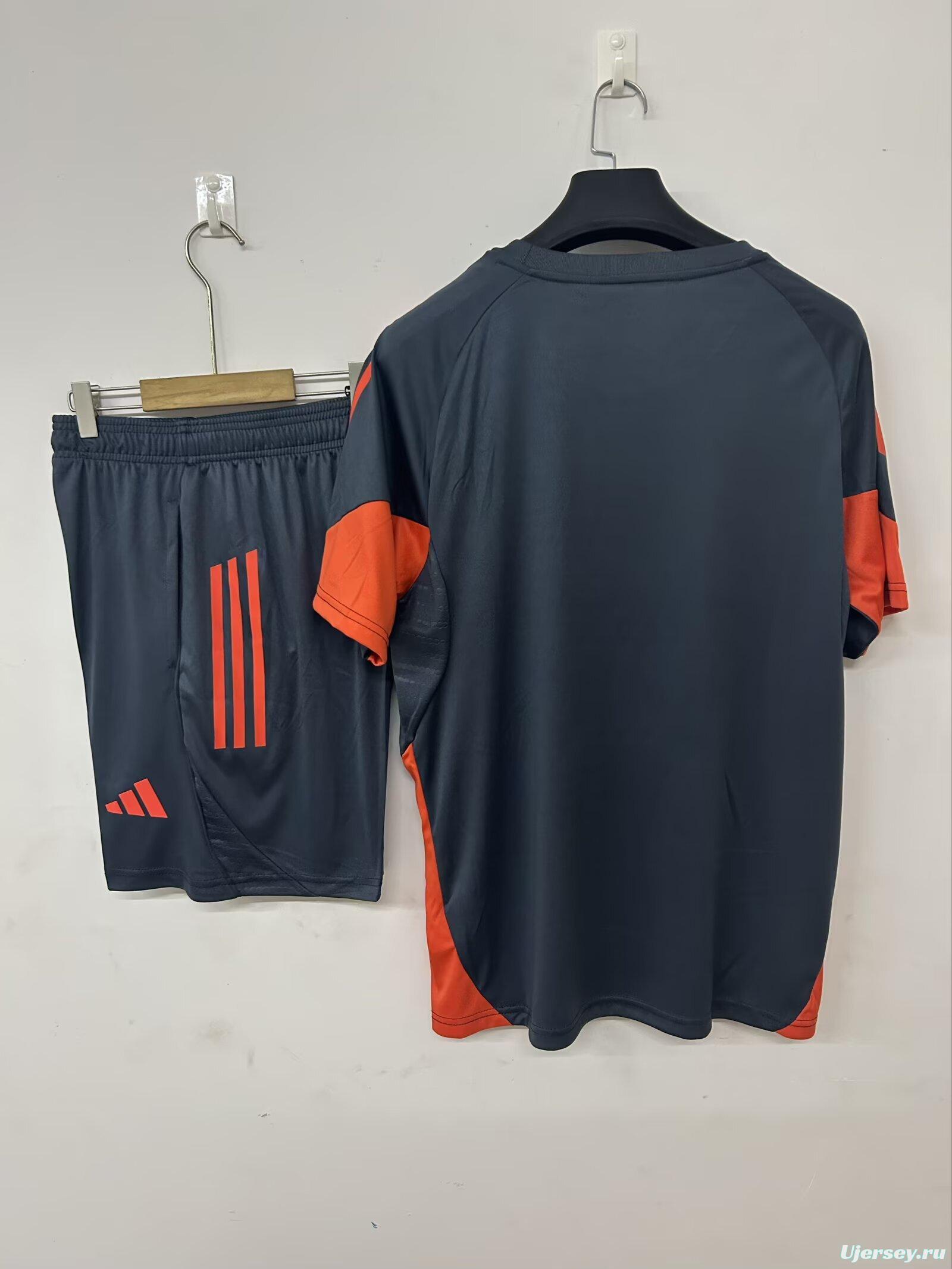 25/26 Bayern Munich Training Jersey Uniform Black Gray + Shorts