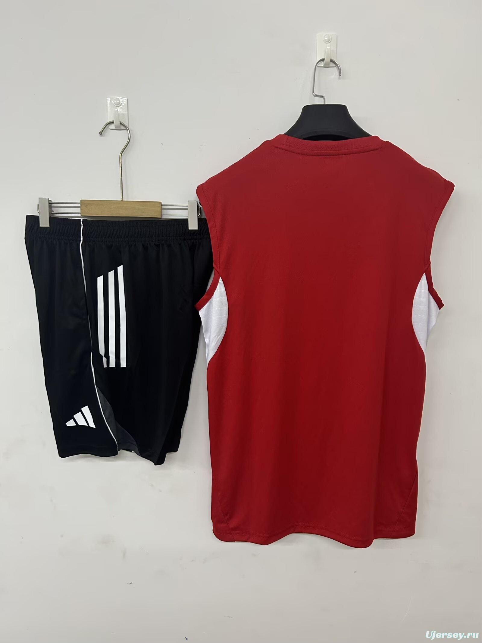 2526 Athletic Bilbao Training Jersey Red+Shorts