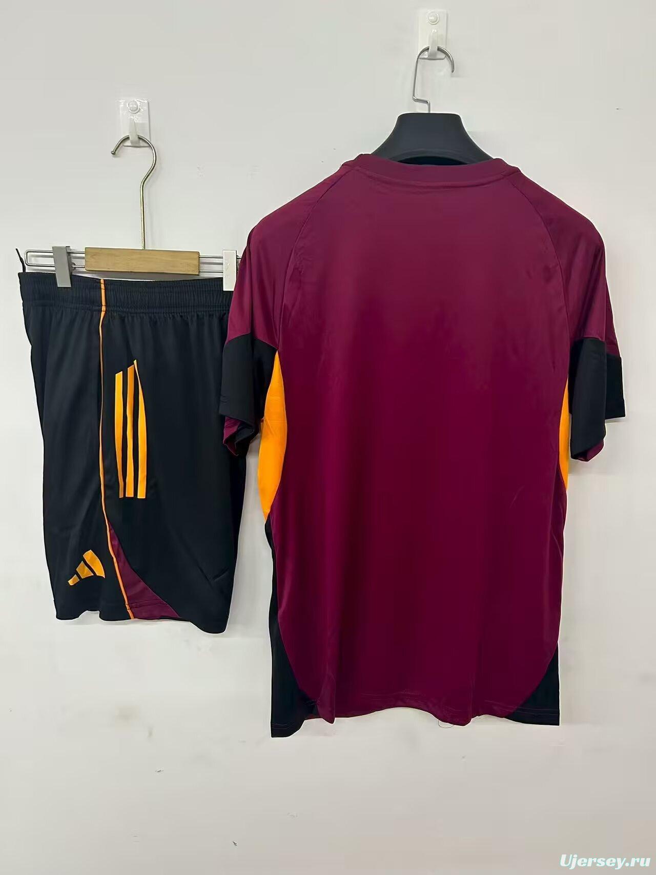 25/26 Roma Pre-Match Jersey Red+ Shorts