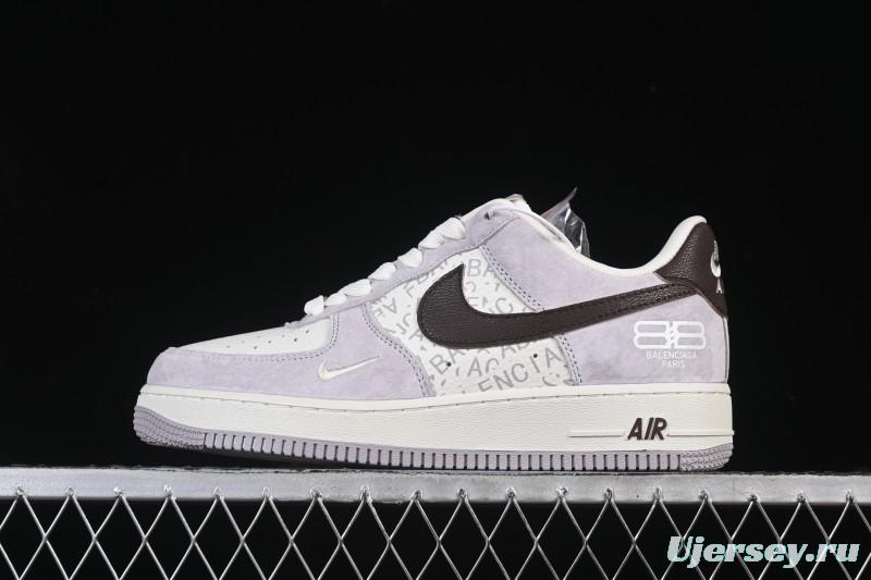 Nike Air Force 1 '07 Low Balenciaga Collaboration White Brown Casual Sneakers - YF9511-806