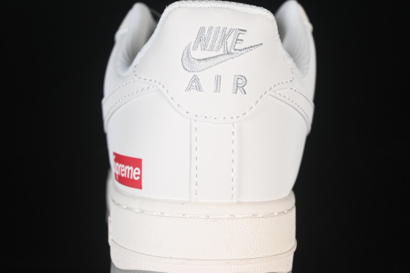 Nike Air Force 1 '07 Low Supreme Collaboration Beige Grey Crystal Sole Casual Sneakers - XX3168-178