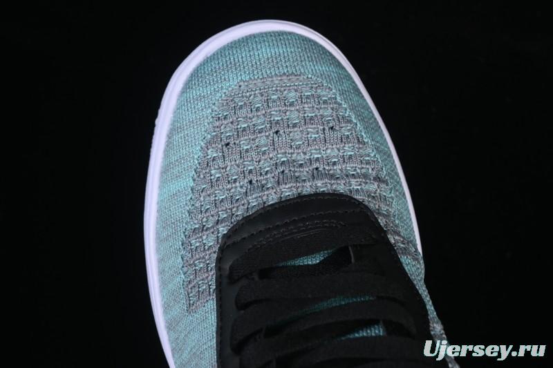 Nike Air Force 1'07 Low Flyknit Black Green Casual Sneakers - CI0051-600