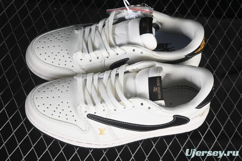 Nike Travis Scott x Fragment Design x Air Jordan 1 Low OG SP AJ1 Low Top Casual Sneakers - JW1188-144