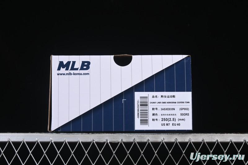 New York Yankees Bigball Chunky Embo Monogram Platform Sneakers - 3ASXE035N50GRS