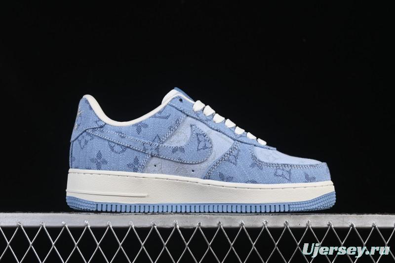 Nike Air Force 1 '07 Low LV Collaboration Light Blue Casual Sneakers - YF9511-823