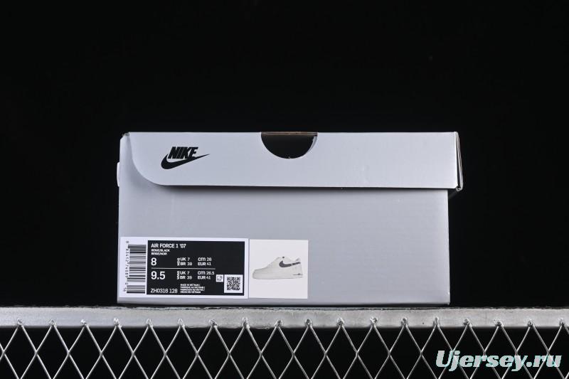 Nike Air Force 1 '07 Low Casual Sneakers in White Black - ZH0318-128