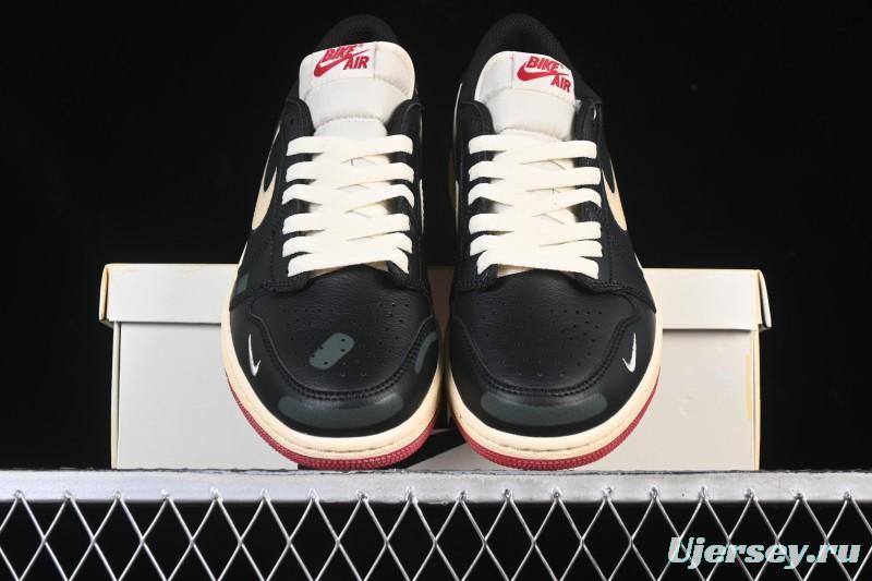 Nike Nigel Sylvester x Air Jordan 1 Low Lifestyle Casual Sneakers - IB8958-001