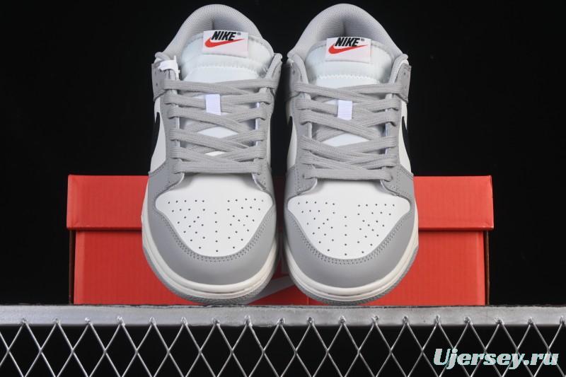 Nike SB Dunk Low White Black Grey Low-Top Casual Skate Shoes - IB3079-101
