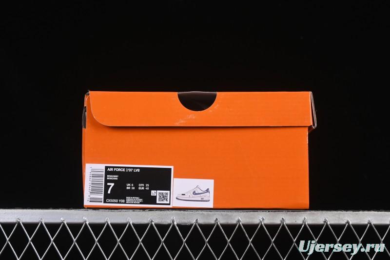 Nike Air Force 1 '07 Low LV Collaboration Beige Black Woven Label Casual Sneakers - CX5050-Y08